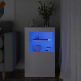 White engineered wood sideboard with LED lights by , Lockers and storage cabinets - Ref: Foro24-836630, Price: 59,24 €, Disco...