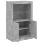 Sideboard with LED lights concrete gray engineered wood by , Lockers and storage cabinets - Ref: Foro24-836626, Price: 89,30 ...