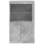 Sideboard with LED lights concrete gray engineered wood by , Lockers and storage cabinets - Ref: Foro24-836626, Price: 89,30 ...