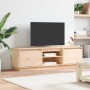 Solid pine wood TV cabinet 140x35x40 cm by , TV Furniture - Ref: Foro24-840412, Price: 99,78 €, Discount: %