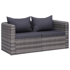 Garden Corner Sofa Set 2 Pieces Gray PE Rattan by vidaXL, Outdoor sofas - Ref: Foro24-44162, Price: 270,85 €, Discount: %