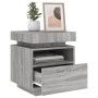 Bedside table with LED lights Sonoma gray 40x39x48.5 cm by , Nightstands - Ref: Foro24-836794, Price: 73,86 €, Discount: %