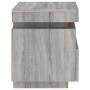 Bedside table with LED lights Sonoma gray 40x39x48.5 cm by , Nightstands - Ref: Foro24-836794, Price: 73,86 €, Discount: %