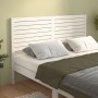 Cabecero de cama madera maciza de pino blanco 141x4x100 cm de , Cabeceros y pies de cama - Ref: Foro24-819016, Precio: 117,13...