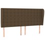 Headboard with dark brown fabric ears 183x23x118/128 cm by , Headboards and footboards - Ref: Foro24-3118407, Price: 122,99 €...