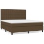 Box spring bed with dark brown fabric mattress 180x200 cm by , Beds and slatted bases - Ref: Foro24-3142116, Price: 606,60 €,...