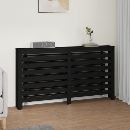 Heizkörperabdeckung Kiefernholz massiv schwarz 153x19x84 cm von , Zubehör für Heizkörper - Ref: Foro24-822605, Preis: 106,03 ...