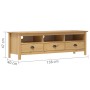 Mueble de TV Hill madera maciza pino marrón miel 158x40x47 cm de , Muebles TV - Ref: Foro24-288927, Precio: 135,01 €, Descuen...