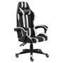 Schwarz-weißer Gaming-Stuhl aus Kunstleder von vidaXL, Bürostühle - Ref: Foro24-20523, Preis: 119,99 €, Rabatt: %