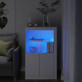 Sideboard mit LED-Leuchten Holzwerkstoff weiß von , Schließfächer und Lagerschränke - Ref: Foro24-836623, Preis: 99,99 €, Rab...