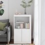 Sideboard with white engineered wood and LED lights by , Lockers and storage cabinets - Ref: Foro24-836623, Price: 100,84 €, ...