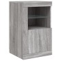 Sideboard with LED lights in Sonoma gray engineered wood by , Lockers and storage cabinets - Ref: Foro24-836640, Price: 58,54...