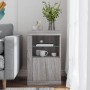 Sideboard with LED lights in Sonoma gray engineered wood by , Lockers and storage cabinets - Ref: Foro24-836640, Price: 58,54...