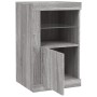 Sideboard with LED lights in Sonoma gray engineered wood by , Lockers and storage cabinets - Ref: Foro24-836640, Price: 58,54...