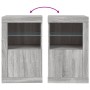 Sideboard with LED lights in Sonoma gray engineered wood by , Lockers and storage cabinets - Ref: Foro24-836640, Price: 58,54...