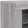 Sonoma Sideboard aus grauem Holzwerkstoff mit LED-Leuchten von , Schließfächer und Lagerschränke - Ref: Foro24-836640, Preis:...