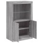 Sideboard with LED lights in Sonoma gray engineered wood by , Lockers and storage cabinets - Ref: Foro24-836628, Price: 96,76...