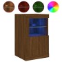 Sideboard with LED lights, engineered wood in brown oak. by , Lockers and storage cabinets - Ref: Foro24-836642, Price: 58,38...