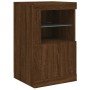 Sideboard mit LED-Leuchten Holzwerkstoff Eiche braun von , Schließfächer und Lagerschränke - Ref: Foro24-836642, Preis: 58,38...