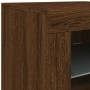 Sideboard mit LED-Leuchten Holzwerkstoff Eiche braun von , Schließfächer und Lagerschränke - Ref: Foro24-836642, Preis: 58,38...