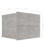 Nachttische 2 Einheiten betongraues Sperrholz 40x30x30cm von vidaXL, Nachttische - Ref: Foro24-801062, Preis: 79,65 €, Rabatt: %