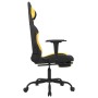 Massage-Gaming-Stuhl mit schwarz-gelber Stofffußstütze von , Gaming-Stühle - Ref: Foro24-345484, Preis: 130,62 €, Rabatt: %