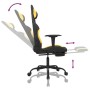 Massage-Gaming-Stuhl mit schwarz-gelber Stofffußstütze von , Gaming-Stühle - Ref: Foro24-345484, Preis: 130,62 €, Rabatt: %