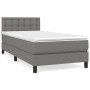 Box spring bed with dark gray fabric mattress 80x200 cm by , Beds and slatted bases - Ref: Foro24-3140330, Price: 255,88 €, D...