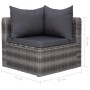 4-teiliges Gartensofa-Set und graue synthetische Rattankissen von vidaXL, Outdoor-Sofas - Ref: Foro24-44164, Preis: 361,52 €,...