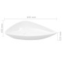 Lavabo de cerámica triangular blanco 645x455x115 mm de vidaXL, Lavabos - Ref: Foro24-142997, Precio: 83,09 €, Descuento: %