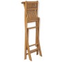 Folding garden bar stools 2 pcs solid teak wood by vidaXL, Garden chairs - Ref: Foro24-43806, Price: 201,95 €, Discount: %