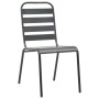 Garden bistro table and chairs 3 pieces dark gray steel by vidaXL, Garden sets - Ref: Foro24-44261, Price: 232,48 €, Discount: %