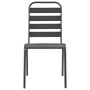 Garden bistro table and chairs 3 pieces dark gray steel by vidaXL, Garden sets - Ref: Foro24-44261, Price: 232,48 €, Discount: %