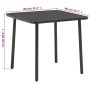 Garden bistro table and chairs 3 pieces dark gray steel by vidaXL, Garden sets - Ref: Foro24-44261, Price: 232,48 €, Discount: %