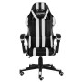 Silla gaming de cuero sintético negro y blanco de vidaXL, Sillas de oficina - Ref: Foro24-20523, Precio: 119,99 €, Descuento: %