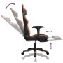 Gaming-Stuhl mit Massage und Fußstütze aus schwarz-orangefarbenem Kunstleder von , Gaming-Stühle - Ref: Foro24-345440, Preis:...