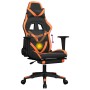 Gaming-Stuhl mit Massage und Fußstütze aus schwarz-orangefarbenem Kunstleder von , Gaming-Stühle - Ref: Foro24-345440, Preis:...