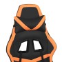 Silla gaming masaje y reposapiés cuero sintético negro naranja de , Sillones para videojuegos - Ref: Foro24-345440, Precio: 1...