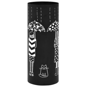 Umbrella stand design for women in black steel by vidaXL, umbrella stands - Ref: Foro24-246800, Price: 36,32 €, Discount: %