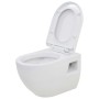 Wandtoilette aus weißer Keramik von vidaXL, Badezimmer - Ref: Foro24-143022, Preis: 163,11 €, Rabatt: %