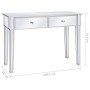 Mesa consola de espejo de MDF y vidrio 106,5x38x76,5 de vidaXL, Mesas auxiliares - Ref: Foro24-246660, Precio: 197,99 €, Desc...