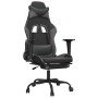 Gaming chair with massage and footrest in black gray synthetic leather by , Gaming chairs - Ref: Foro24-345415, Price: 137,89...