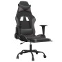 Gaming-Stuhl mit Massage und Fußstütze aus schwarzgrauem Kunstleder von , Gaming-Stühle - Ref: Foro24-345415, Preis: 137,89 €...