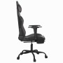 Gaming-Stuhl mit Massage und Fußstütze aus schwarzgrauem Kunstleder von , Gaming-Stühle - Ref: Foro24-345415, Preis: 137,89 €...