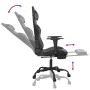 Gaming-Stuhl mit Massage und Fußstütze aus schwarzgrauem Kunstleder von , Gaming-Stühle - Ref: Foro24-345415, Preis: 137,89 €...