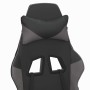 Silla gaming de masaje y reposapiés cuero sintético negro gris de , Sillones para videojuegos - Ref: Foro24-345415, Precio: 1...