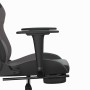 Gaming chair with massage and footrest in black gray synthetic leather by , Gaming chairs - Ref: Foro24-345415, Price: 137,89...