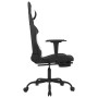 Massage-Gaming-Stuhl mit Fußstütze aus schwarz-weißem Stoff von , Gaming-Stühle - Ref: Foro24-345488, Preis: 139,63 €, Rabatt: %