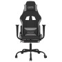 Massage gaming chair with footrest in black and light gray fabric by , Gaming chairs - Ref: Foro24-345481, Price: 138,80 €, D...