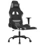 Massage gaming chair with footrest in black and light gray fabric by , Gaming chairs - Ref: Foro24-345481, Price: 138,80 €, D...